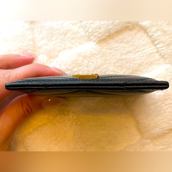 YSL Cassandre Matelassé Card Case in Grain de Poudre Leather - Picture 9 of 11